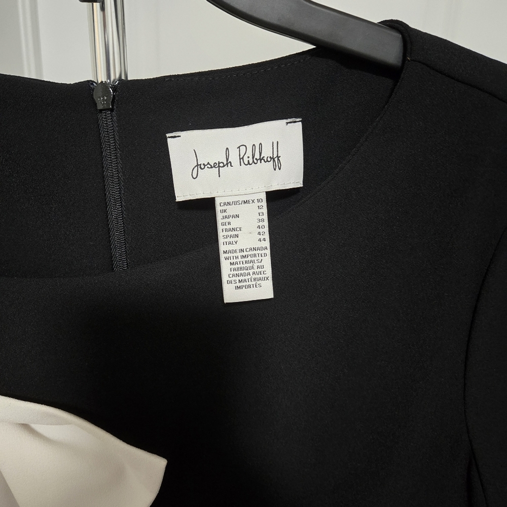 Joseph Ribkoff Black Dress with Bow - Picture 4 of 6